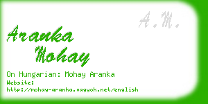 aranka mohay business card